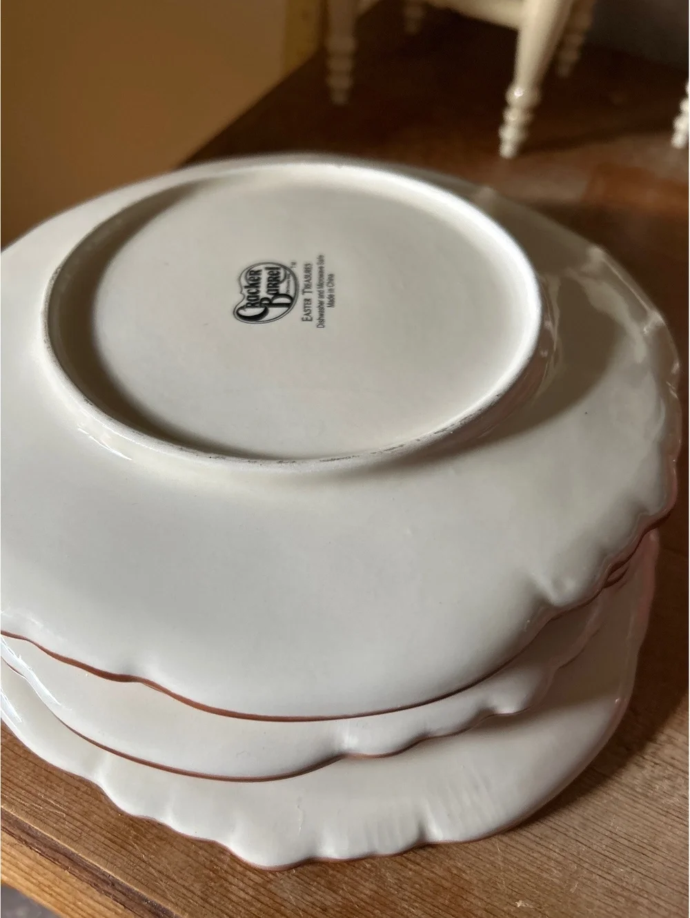 Easter treasure Cracker Barrel  8.5 Inch desert- Dinner Plates Set of 4